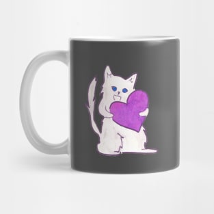 White cute cat (shiroo) pet Mug